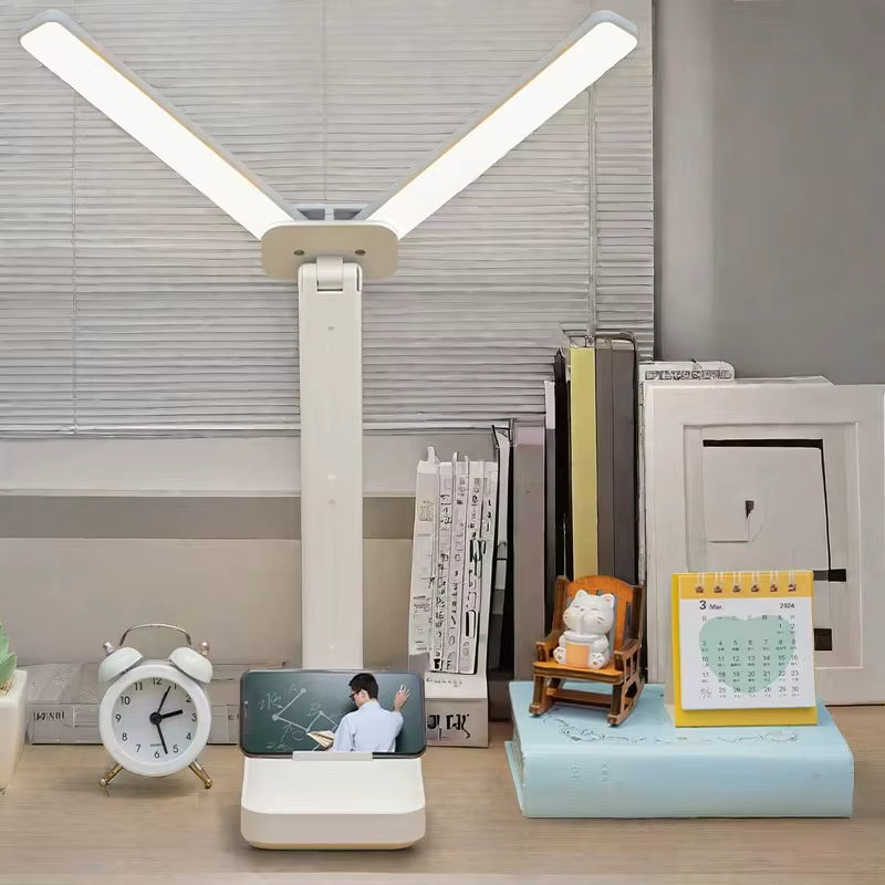 LED Desk Lamp USB Rechargeable Table Lamp 3 Levels Dimmable Touch Desk Lighting Eye Protection Foldable For Bedroom Desk Light