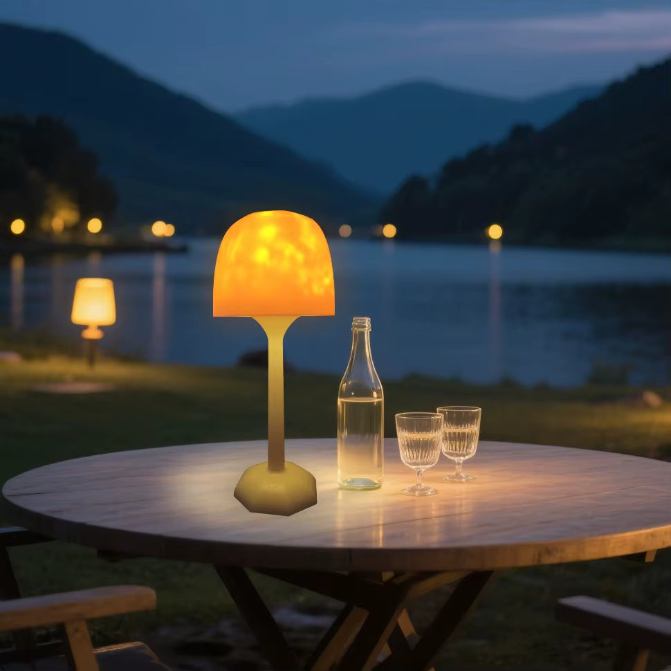 High-legged rippling water atmosphere remote control table lamp, bedroom bedside romantic projection creative gift, night light,