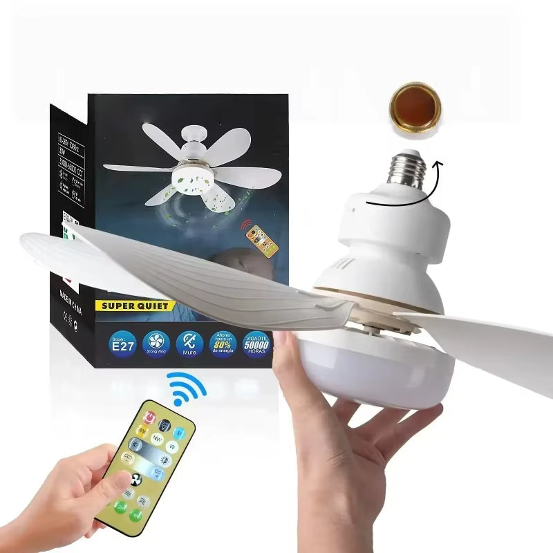 LED 40W Ceiling Fan Light With Remote Control for Dimming, Suitable for Living Room, Study, Household Use, 85-265V
