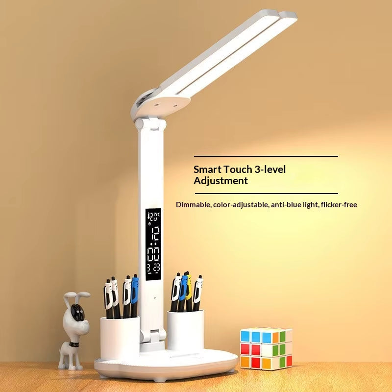 Intelligent dual-head LED light, USB dual-head pen holder light, artistic decorative light, intelligent desk lamp