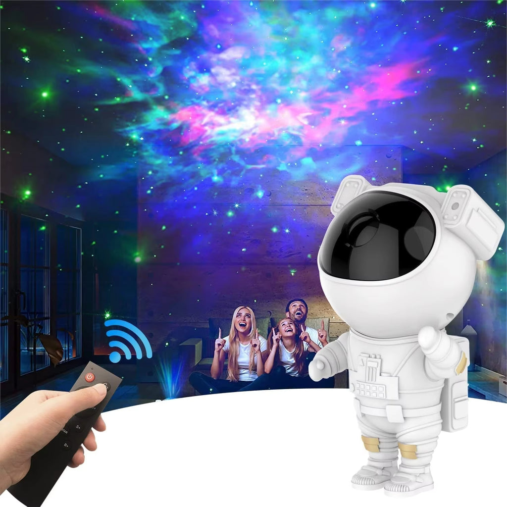 Astronaut Galaxy Projector Night Light Starry Sky Ceiling Lamp with Timer Remote for Bedroom Home Party Decor Birthday Gift