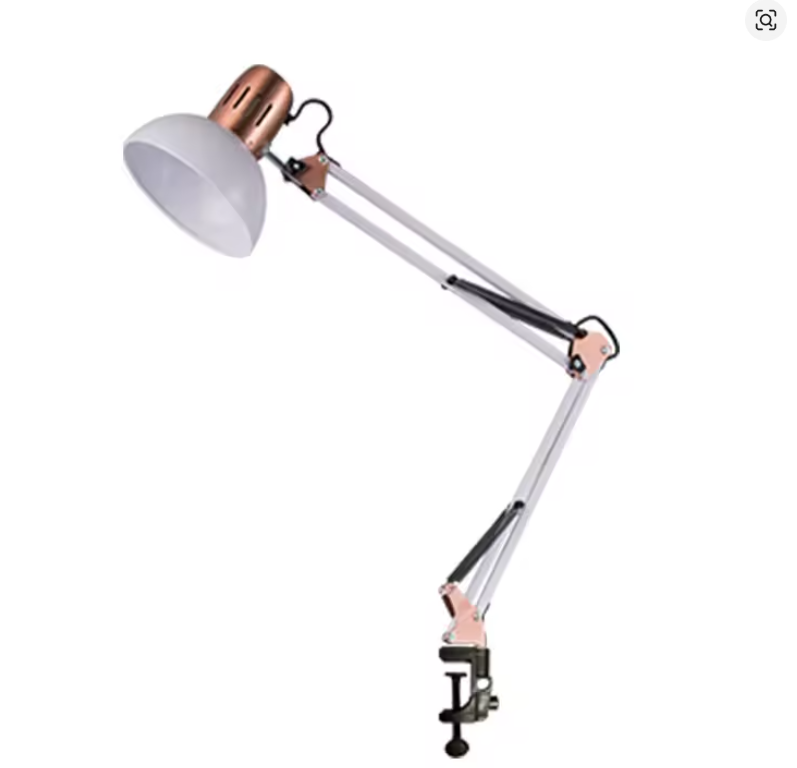 Industrial Foldable LED Table Lamp With Clamp E27 Telescopic Swing Arm Dormitory Reading Lamp Bedside Childern's Room Desk Light