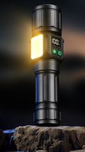 Strong light far-reaching bright laser cannon flashlight with side light emergency repair multi-functional lighting aluminum alloy flashlight