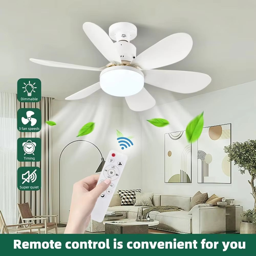 LED 40W Ceiling Fan Light With Remote Control for Dimming, Suitable for Living Room, Study, Household Use, 85-265V