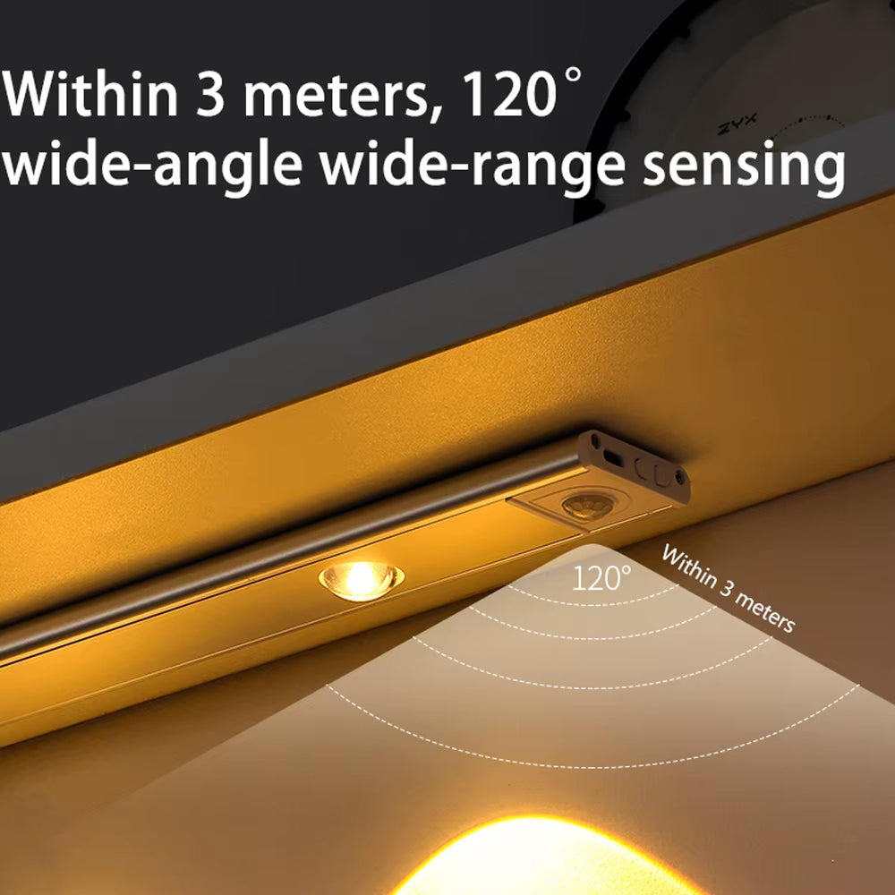 Cabinet Light USB Rechargeable Motion Sensor Ultra-thin Led Lamp for Kitchen Wardrobe Cabinet decoration Lighting 20CM/30CM/40CM