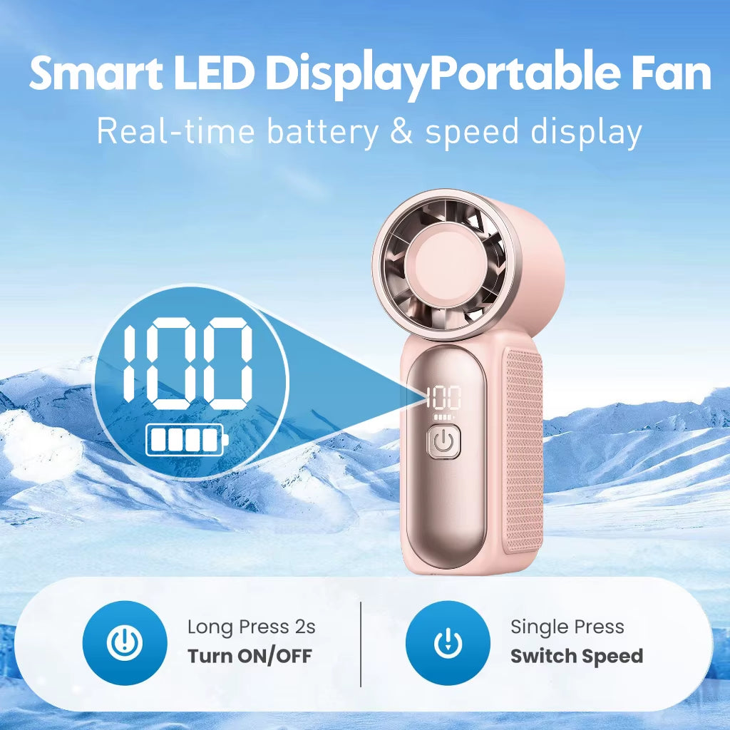 Mini Handheld Fan 3600mAh High-Speed Portable Turbo Pocket Fan for Outdoor Travel   5.0   8 Reviews   ౹   New on AliExpress ౹ 78 total sales