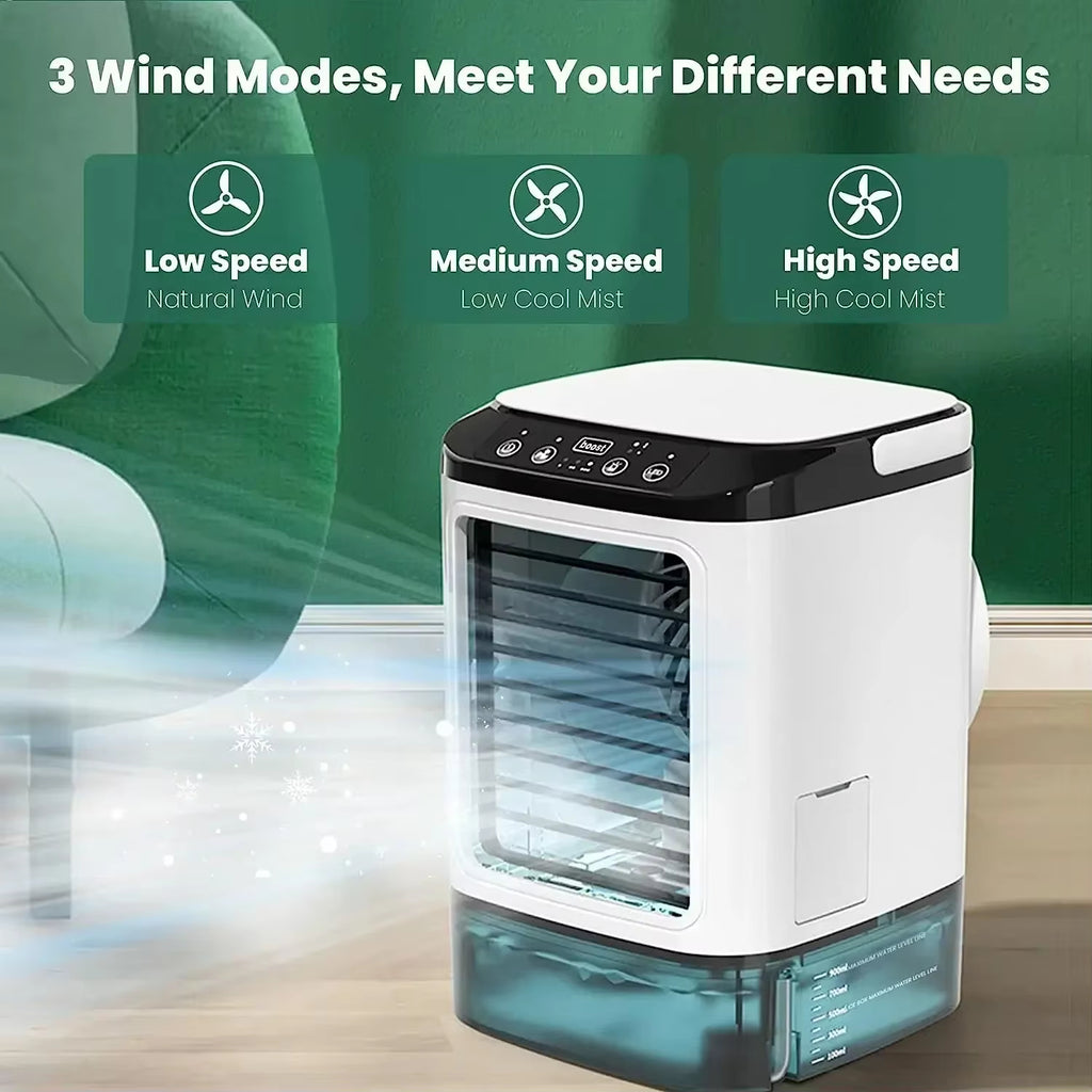HOMEFISH Small Home-use Quiet Desktop Humidifier Cold Fan Spray Refrigeration Portable USB Electric Fan