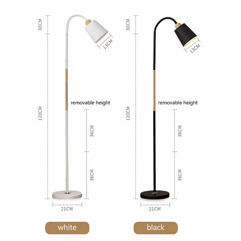 Nordic Floor Lamp Creative Living Room Bedroom Study LED Simple Modern Dimmable Remote Control Reading Floor Lamp