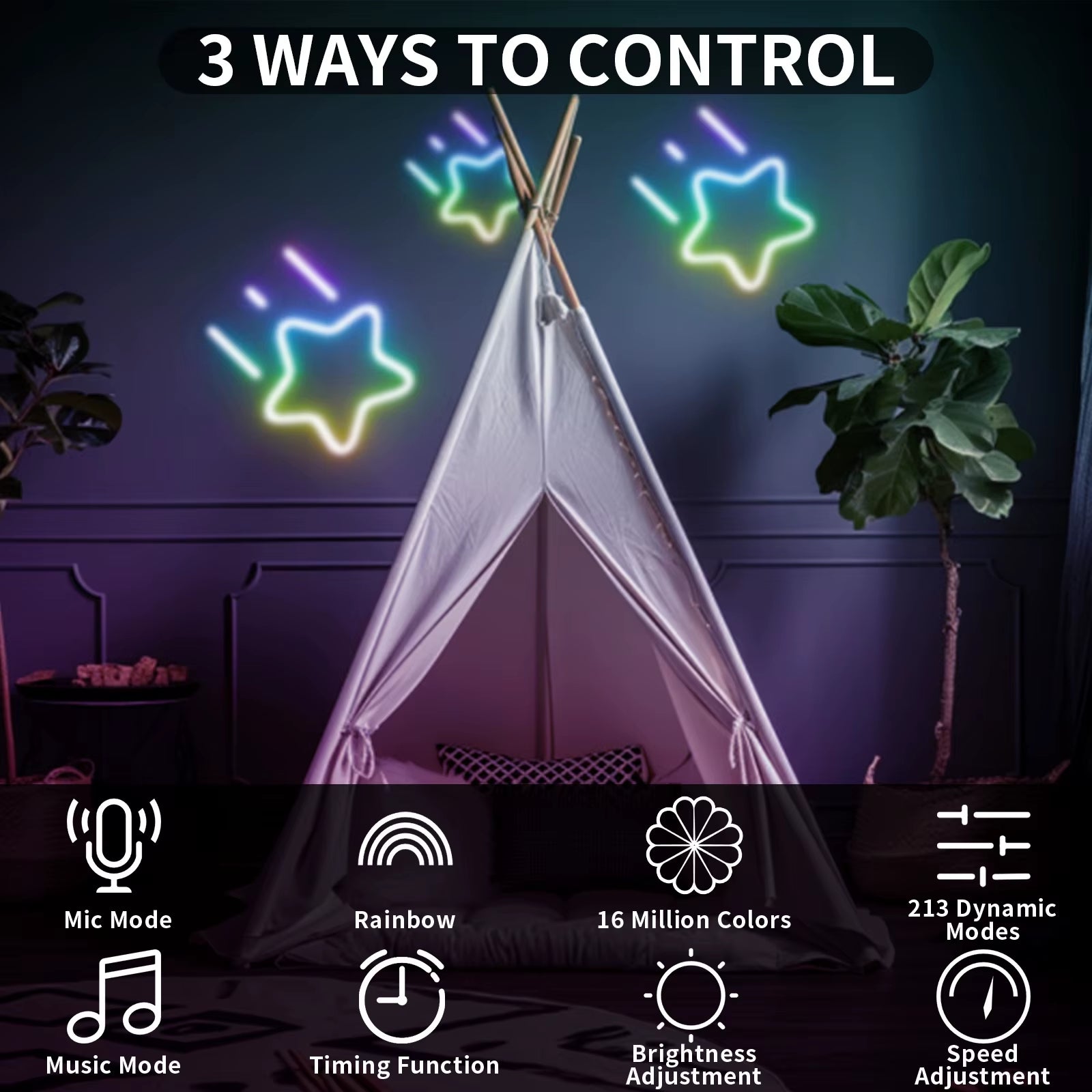 24V Neon Led String Light Strip Outdoor Lighting Waterproof Addressable Smart Bluetooth Led Ribbon 5M  Neon Rgbic Strip