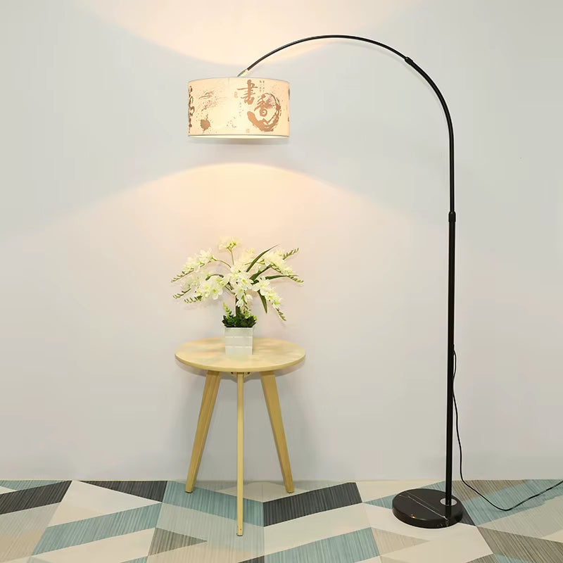 LED Floor Lamp for Fishing Bedroom Living Room Study Smart Dimmable Remote Control Standing Lamp for Home Use
