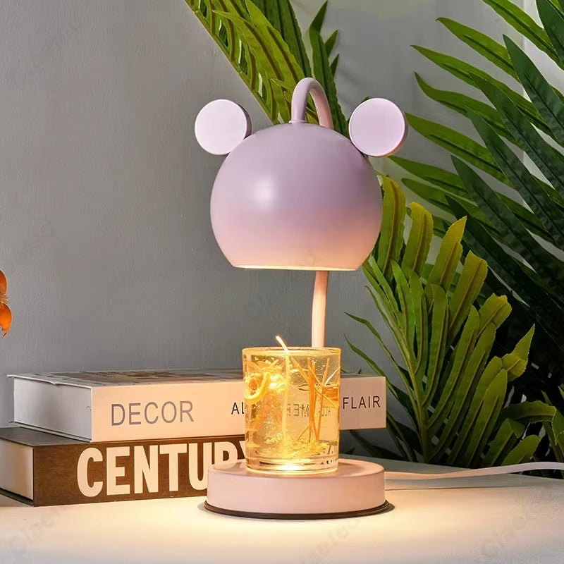 Creative Simple Cartoon Mickey Bear Scented Candle Lamp Bedroom Bedside Scented Atmosphere Table Lamp Ornaments