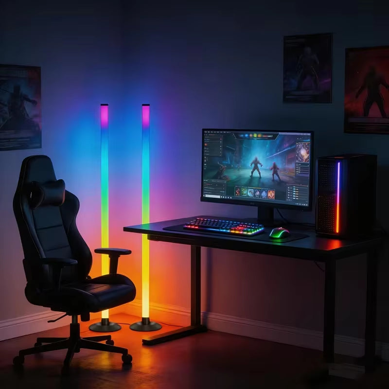 5V Corner Floor Lamp, Smart RGB LED corner lights with Remote and App control, for Living Room Bedroom Playroom,Easy to Install
