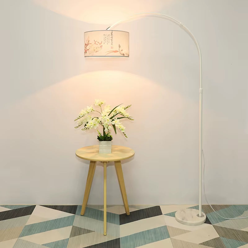 LED Floor Lamp for Fishing Bedroom Living Room Study Smart Dimmable Remote Control Standing Lamp for Home Use