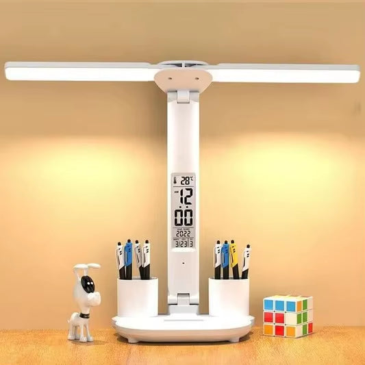 Intelligent dual-head LED light, USB dual-head pen holder light, artistic decorative light, intelligent desk lamp