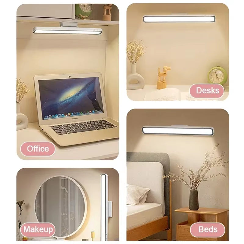 Desk Lamp LED USB Rechargeable Light Stepless Dimming Hanging Magnetic Bedroom Night Lights Reading Table Lamps Cabinet Wardrobe