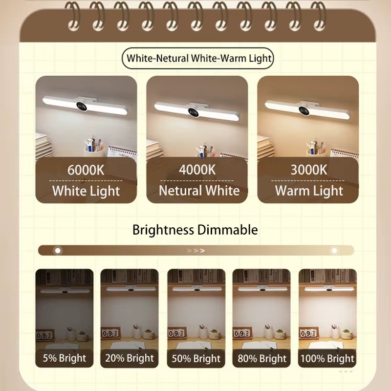 GGBingo LED Desk Lamp Learning Special Charging Wall Light College Student Dormitory Magnetic Suction Ceiling Desk Reading Light