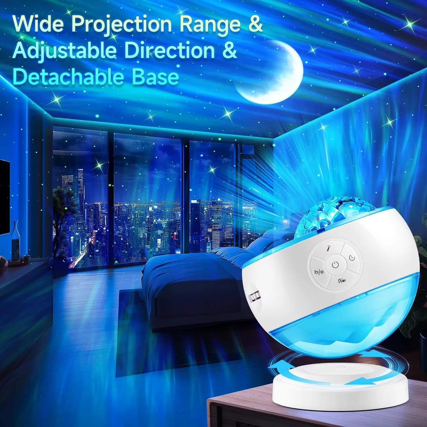 Galaxy Projector Northern Lights Projector,8 White Noise&Bluetooth Moon Galaxy Projector for Kids Gifts Star Lights Home Decor