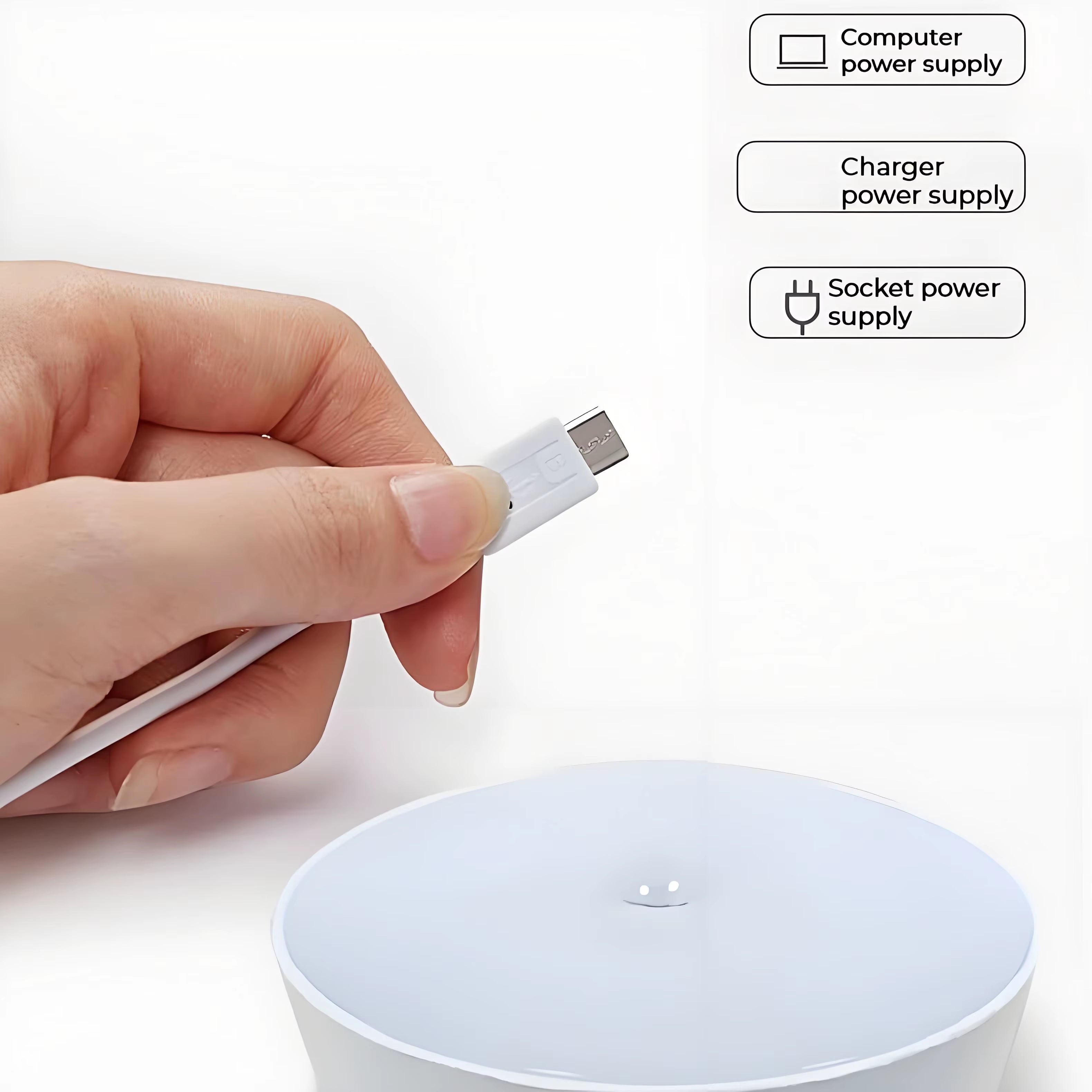 2pcs LED Smart Human Body Sensor Night Lamp Emergency Automatic Lighting USB Charging Wireless Magentic Suction Use Night Light
