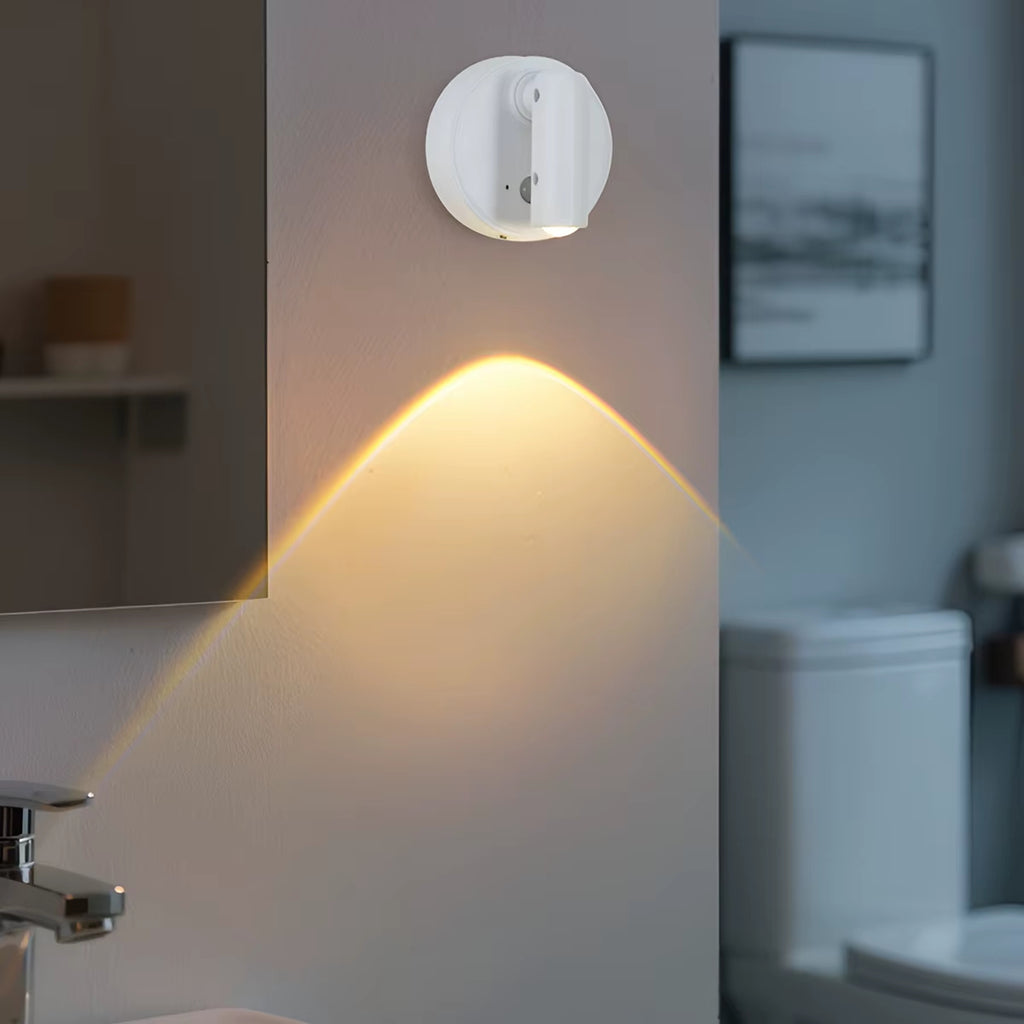 Three-color wall lamp no-drill LED light, soft light sensor light bedside bedroom night light, magnetic rechargeable spotlight.