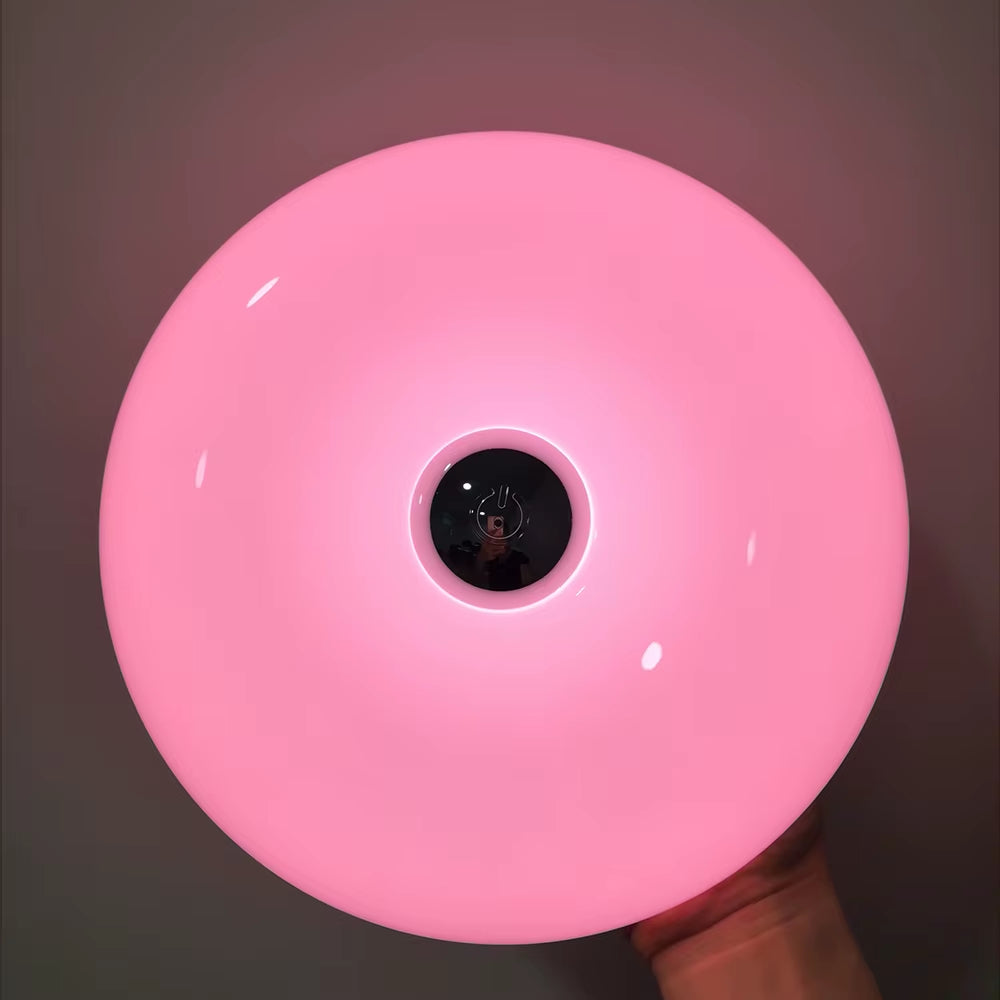Creative Donut Glass Touch Desk Lamp, Vintage Rechargeable Glass Bedside Lamp, Romantic Ambient Light, Living Room Night Light