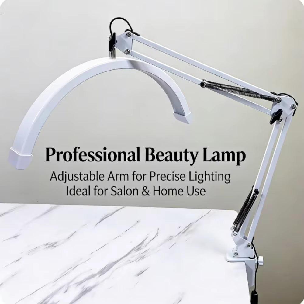 Modern LED Half-Circle Eyelash Extension Salon Light 16inch Desktop Half-Circle Eyelash Extension Light 32W Cantilever UShaped