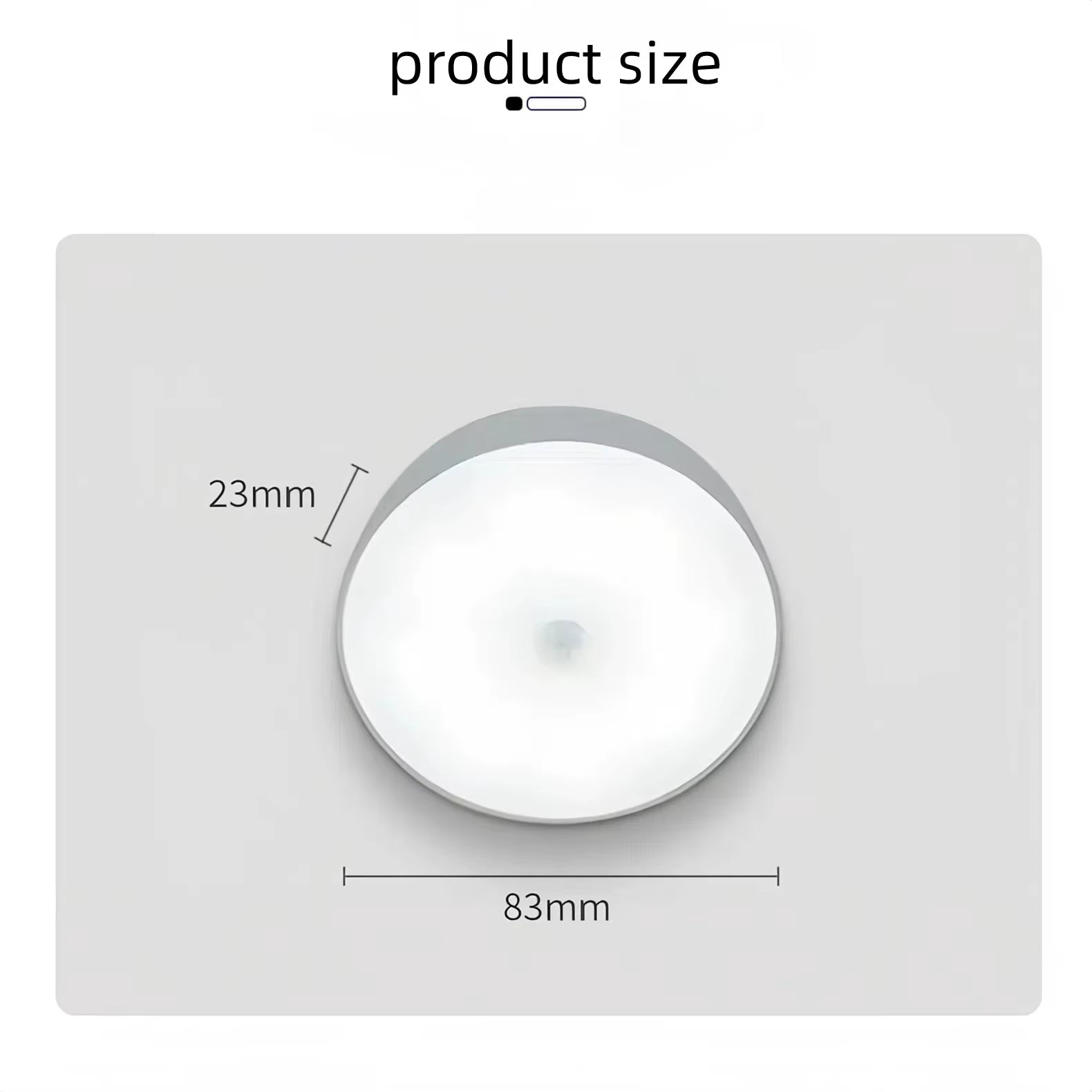 2pcs LED Smart Human Body Sensor Night Lamp Emergency Automatic Lighting USB Charging Wireless Magentic Suction Use Night Light