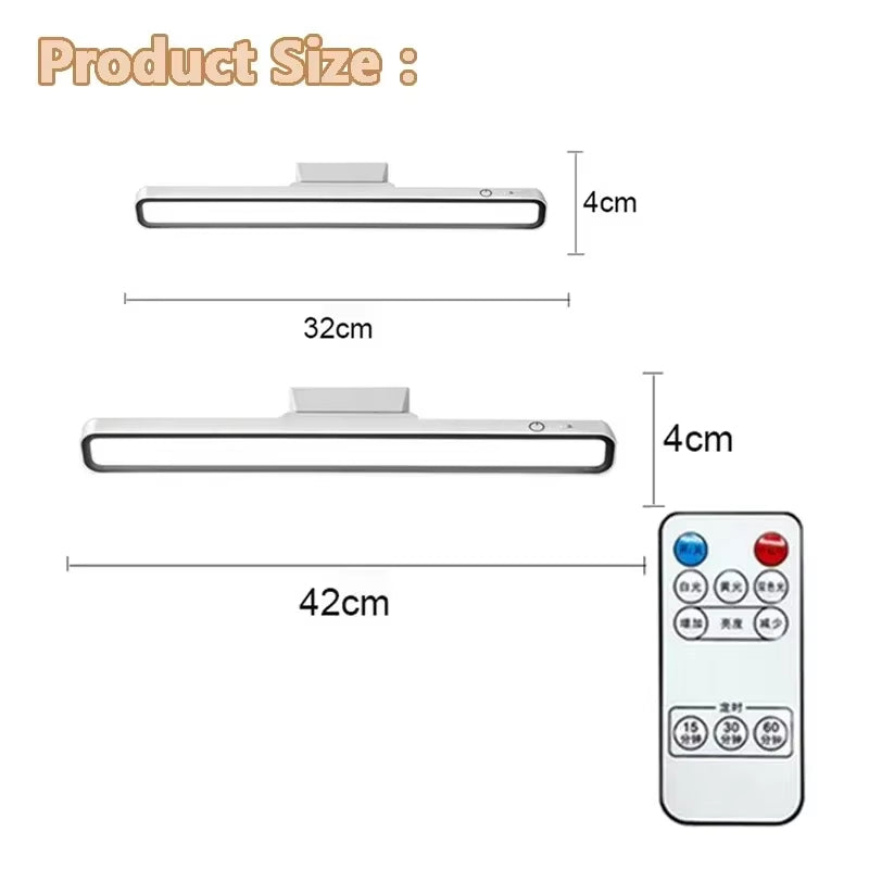Desk Lamp LED USB Rechargeable Light Stepless Dimming Hanging Magnetic Bedroom Night Lights Reading Table Lamps Cabinet Wardrobe