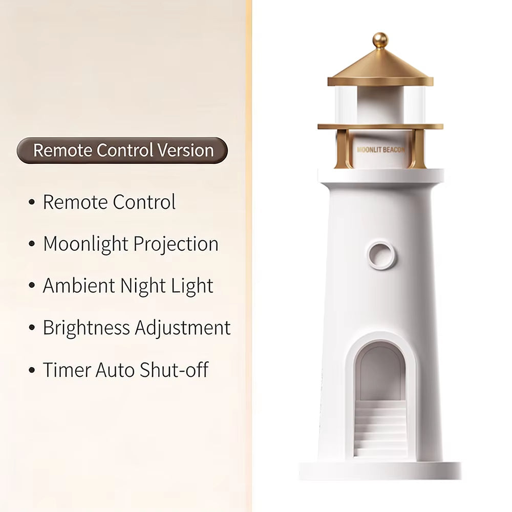 Moon Lamp Projection Lighthouse Lamps Night Light Remote Control Bluetooth Music Motion Sensor Ambient Lights Xmas Birthday Gift