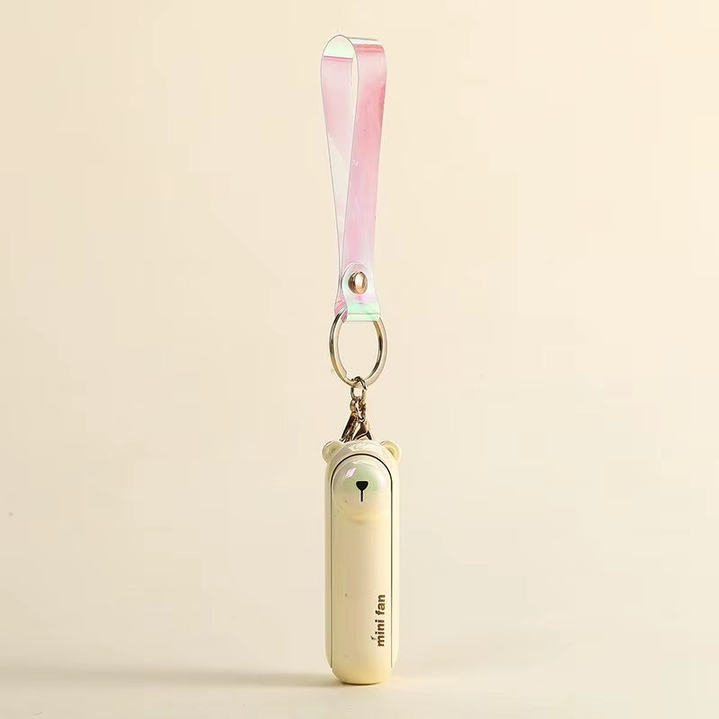 Cute Mini Fan Kipas Portable Hand Fold Bedside Office USB Charge Battery Table Desk Cooling
