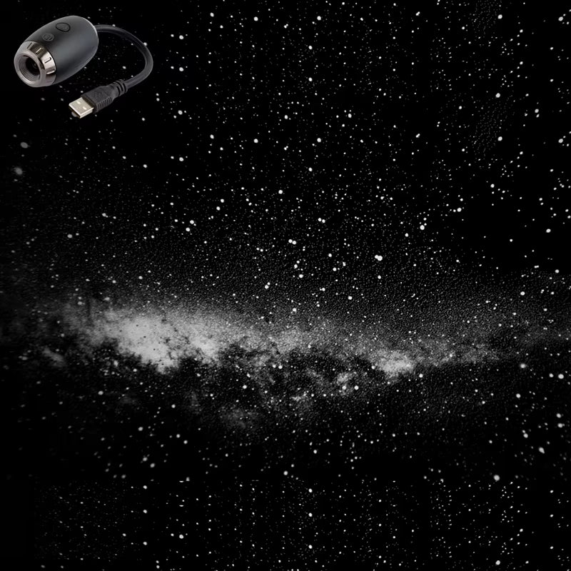 USB Car Atmosphere Projector Light Car Interior Ambient Light LED Starry Star Light Party Decor Romantic Saturn Galaxy Light