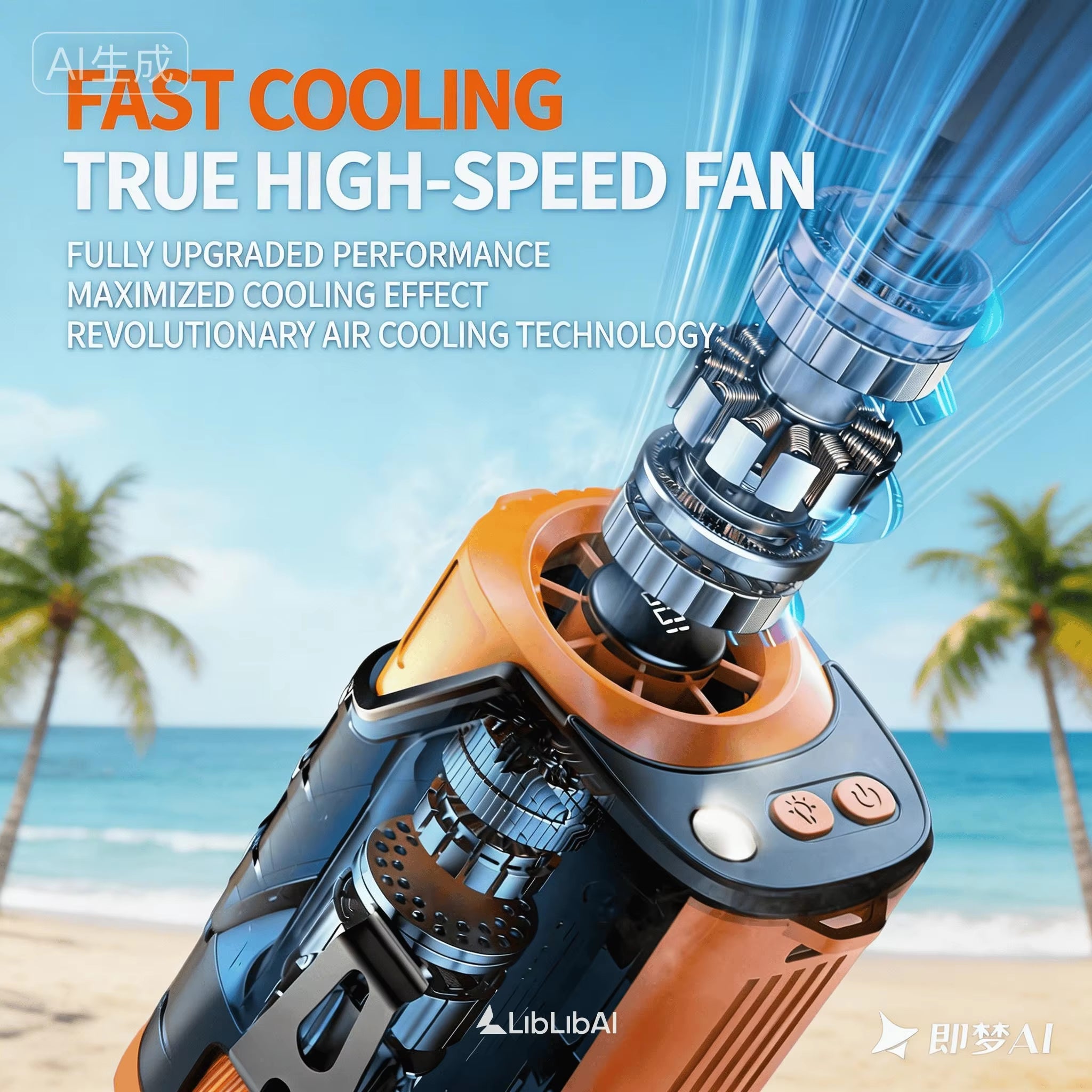 2026 3-in1 Waist Fan，Portable Fan,Handheld Fan, Neck Fan,mini fan, Desktop Fan，Can be used as an emergency power bank，5000mAh 10H Long Lasting, 100 Speed Adjustable, LED Flashlight & SOS Light,flashlight，Type-C Rechargeable