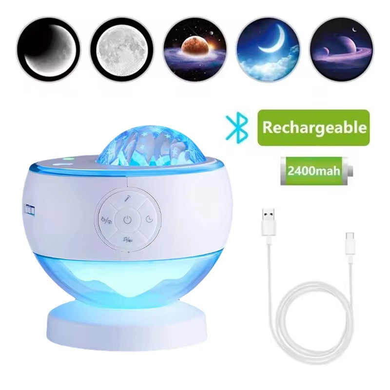 Galaxy Projector Northern Lights Projector,8 White Noise&Bluetooth Moon Galaxy Projector for Kids Gifts Star Lights Home Decor
