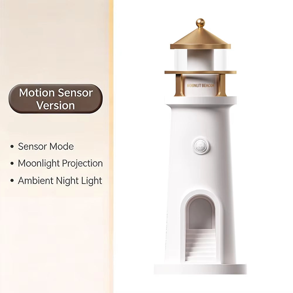 Moon Lamp Projection Lighthouse Lamps Night Light Remote Control Bluetooth Music Motion Sensor Ambient Lights Xmas Birthday Gift