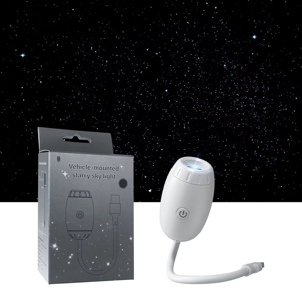 USB Car Atmosphere Projector Light Car Interior Ambient Light LED Starry Star Light Party Decor Romantic Saturn Galaxy Light