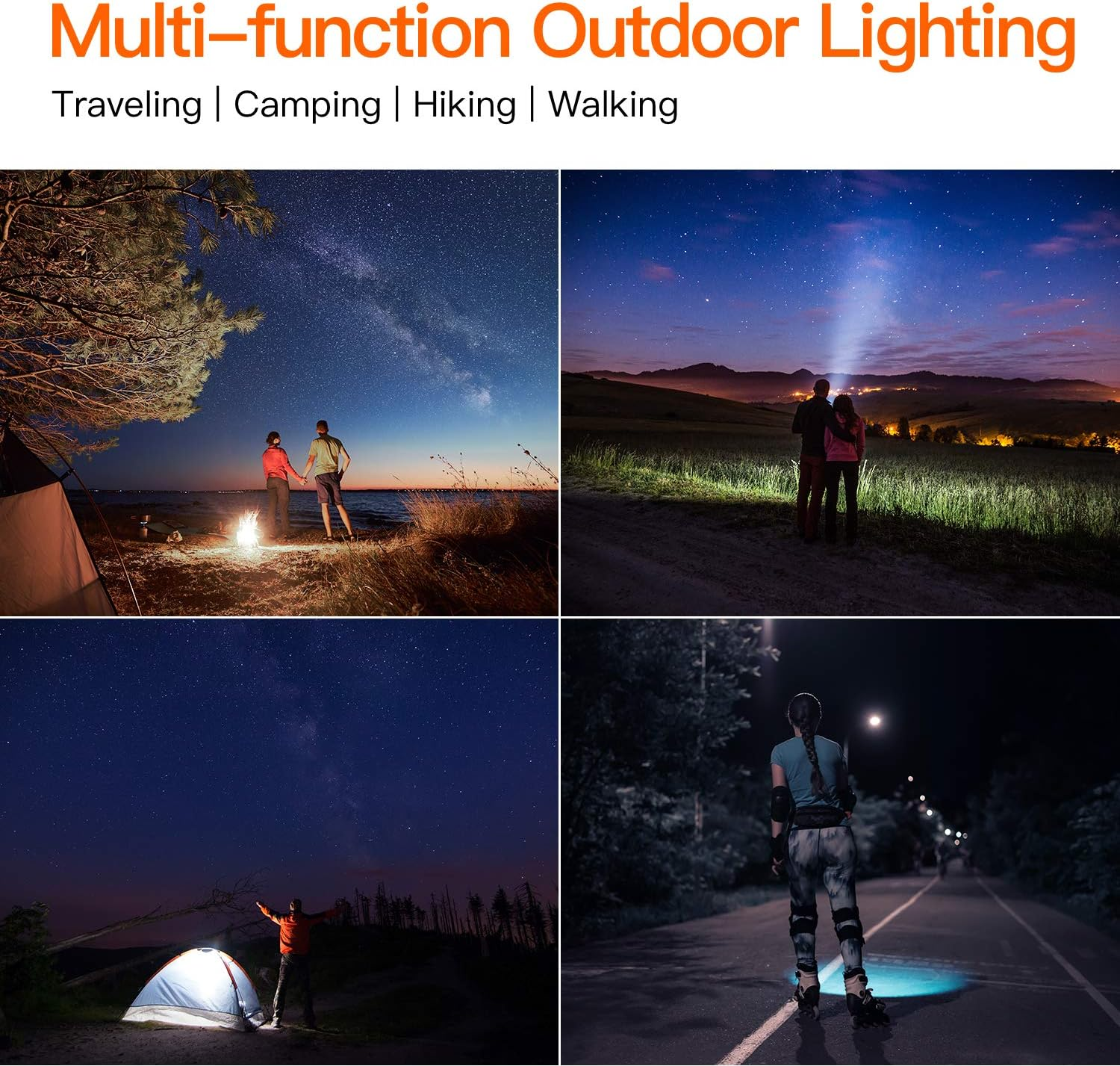 BUYSIGHT Rechargeable Spotlight,2000000 Lumens Spot Lights Hand held High lumens Large Flashlight Handheld Spotlight Lightweight and Super Bright Flashlight (Aluminium_Alloy Golden)