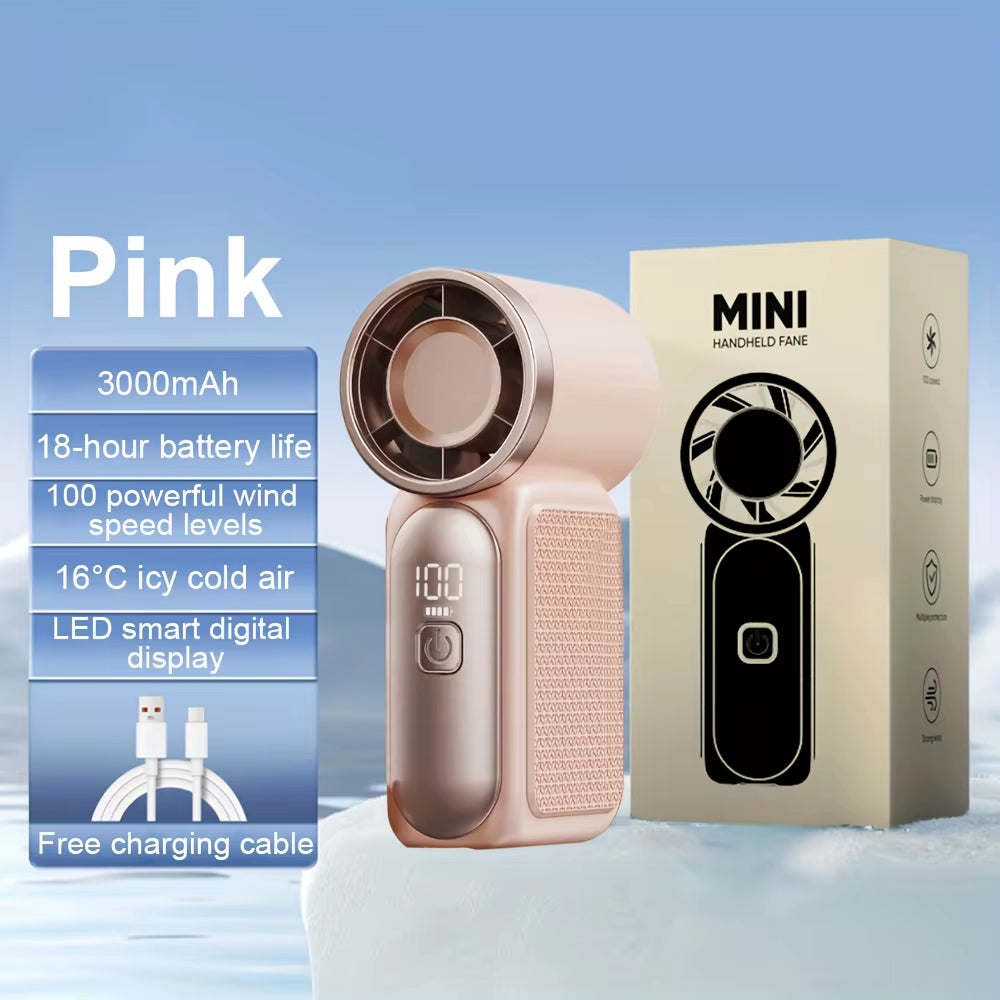 Mini Handheld Fan 3600mAh High-Speed Portable Turbo Pocket Fan for Outdoor Travel   5.0   8 Reviews   ౹   New on AliExpress ౹ 78 total sales