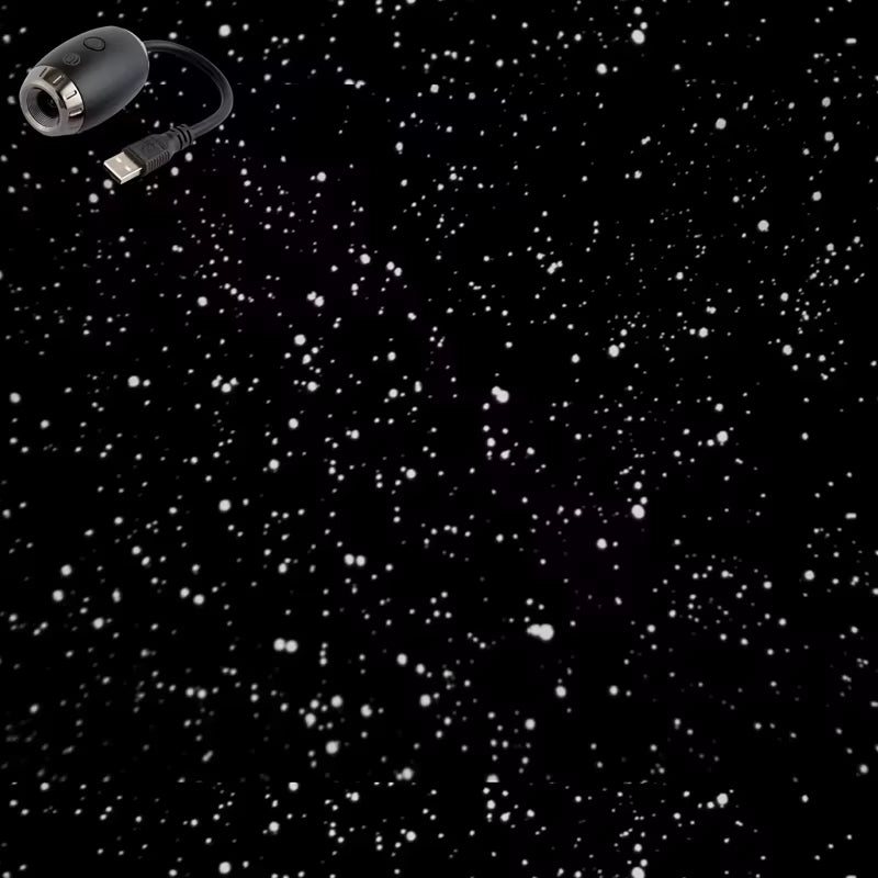 USB Car Atmosphere Projector Light Car Interior Ambient Light LED Starry Star Light Party Decor Romantic Saturn Galaxy Light