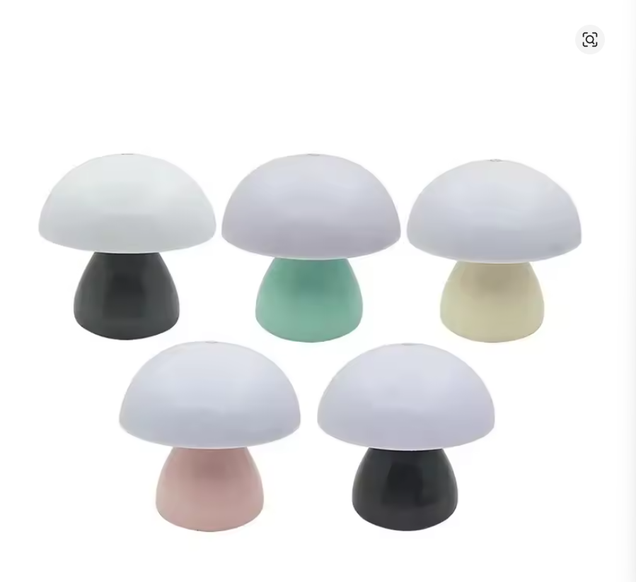 Mushroom LED Table Lamp Touch Dimming USB Charging Night Light for Bedroom/Desk/Coffee Bar Decorative Ambient Night Lighting