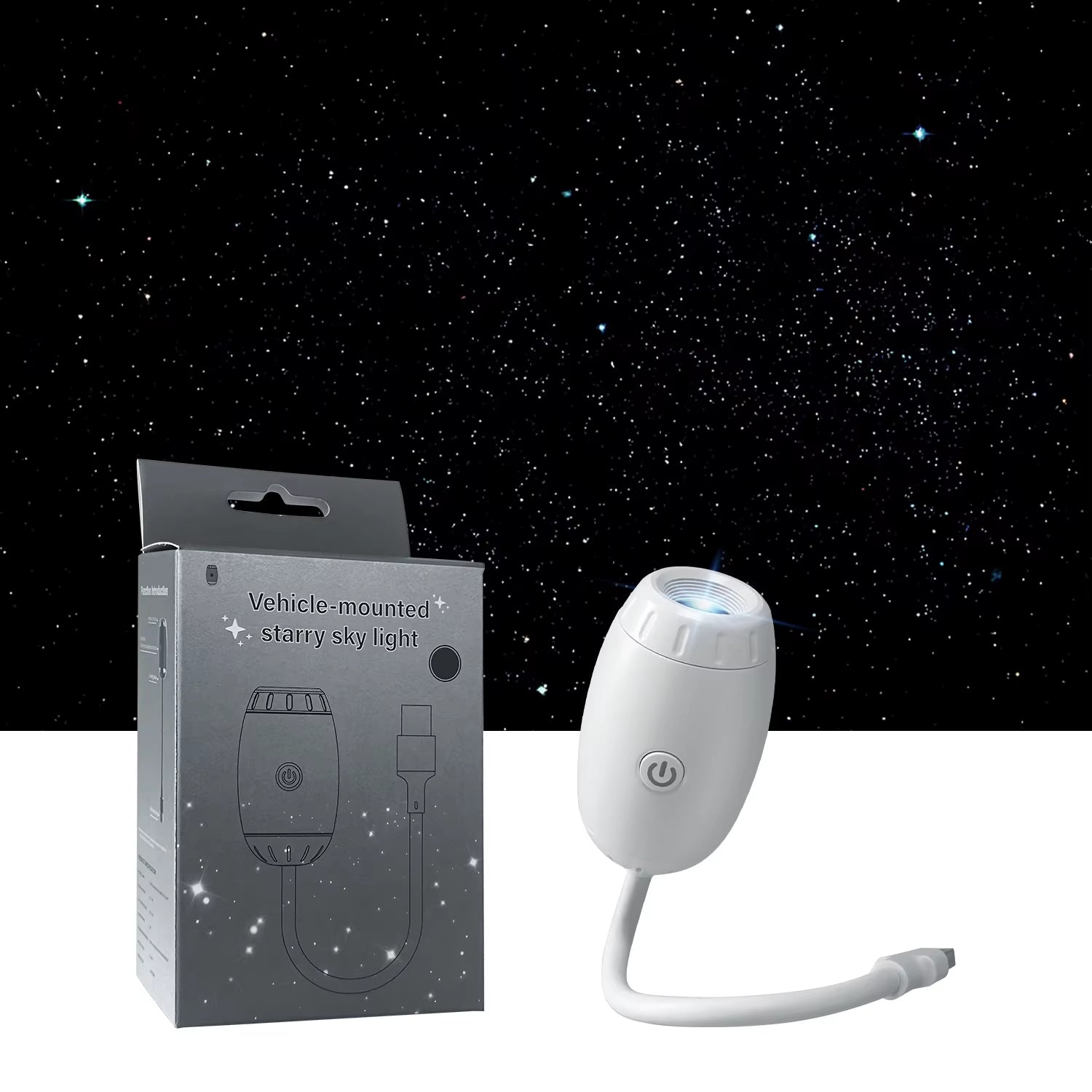 USB Car Atmosphere Projector Light Car Interior Ambient Light LED Starry Star Light Party Decor Romantic Saturn Galaxy Light