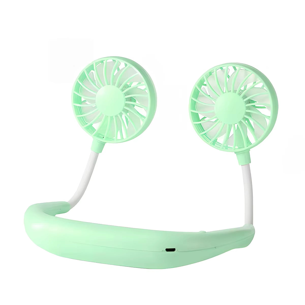 USB Rechargeable Mini Sports 3-Speed Adjustable Neck Dual Fan Home OfficeOutdoor Travel Portable Hanging Neck Fan