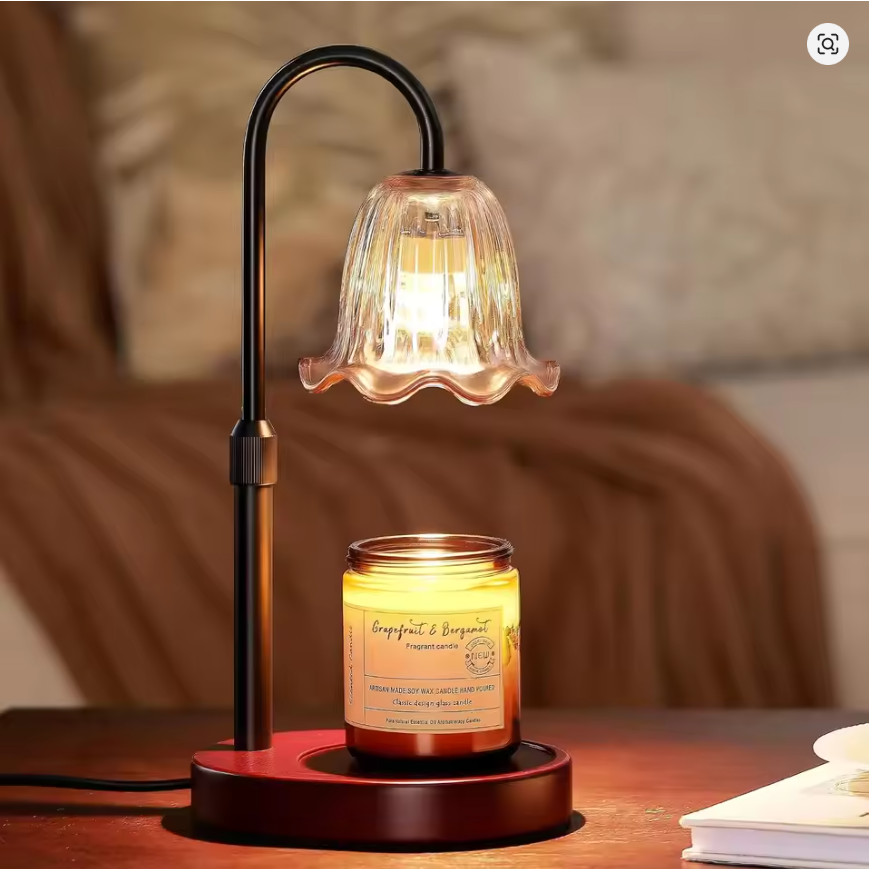 Dimmable Candle Wax Warmer with Timer, Adjustable Flower Lamp for Cozy Home Decor, Housewarming Gift for Women Mom Sister