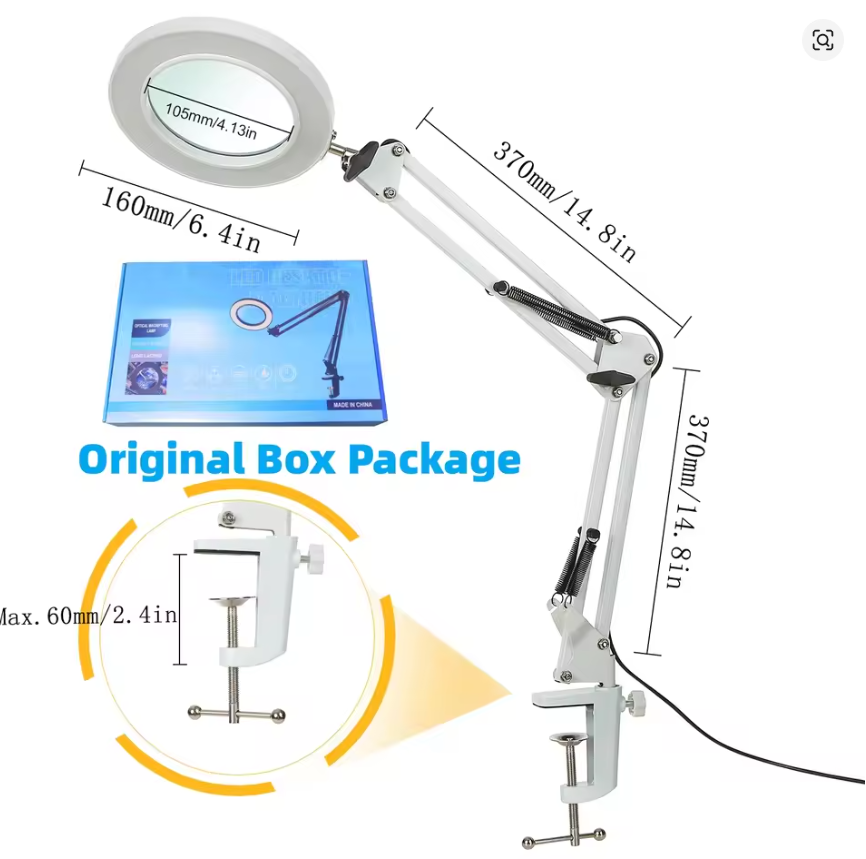 72LED 8X/10X NEW Illuminated Magnifier USB 3 Colors LED Magnifying Glass for Soldering Iron Repair/Table Lamp/Skincare Beauty