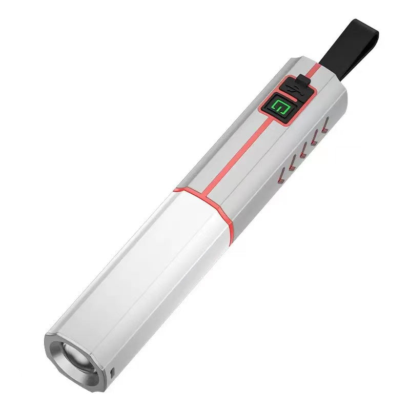 BALDR LED Portable Strong Light Flashlight AH29 Rechargeable Long Range Zoom Torch Outdoor Camping Fishing Hunting Handheld Lamp