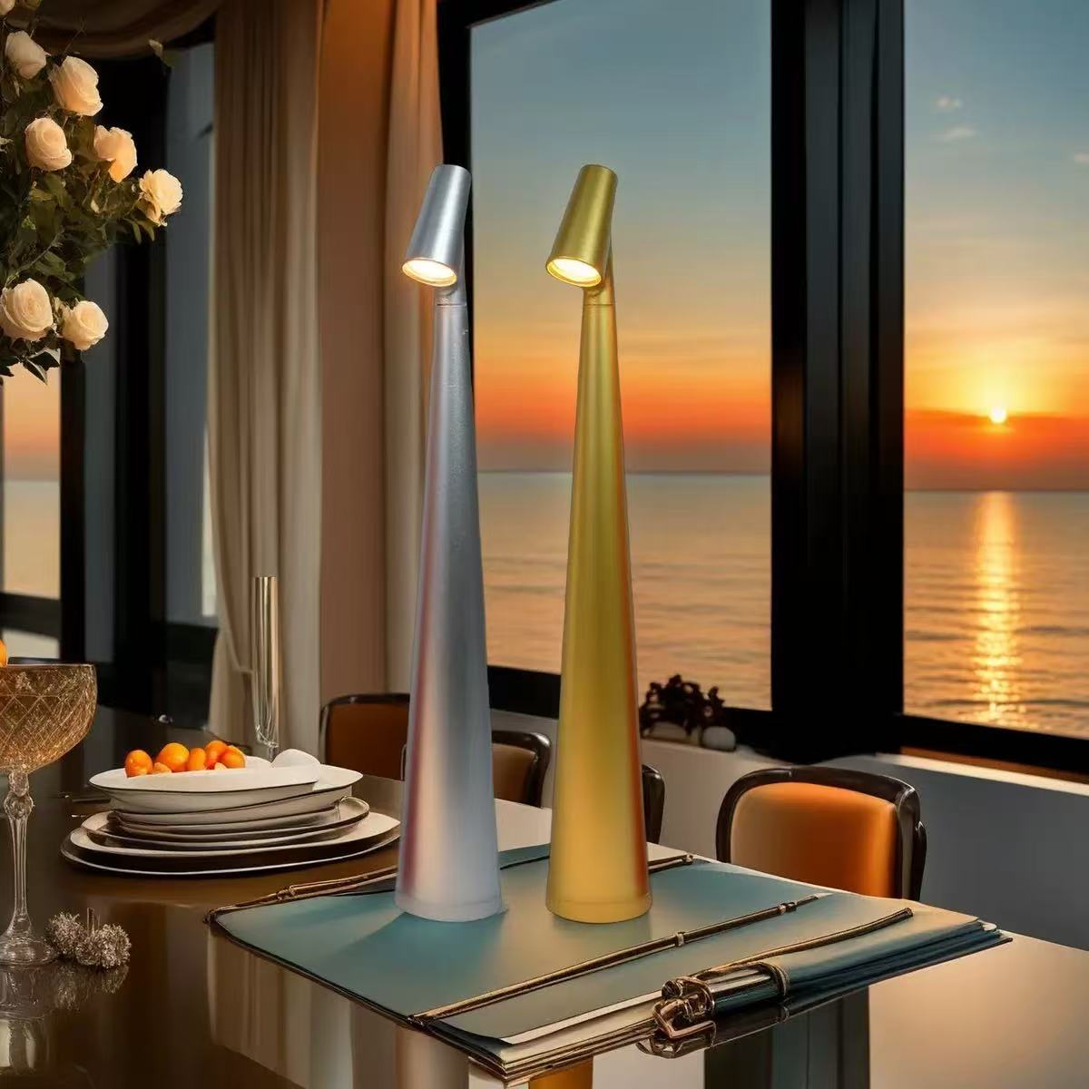 Nordic Portable Table Beside Lamp, Modern Dimmable LED Nursery Light