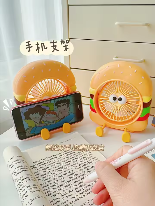 Portable Handheld Fans USB Charging Desktop Cartoon Mini Fan Student Office Summer Outdoor Climbing Fishing Small Fans