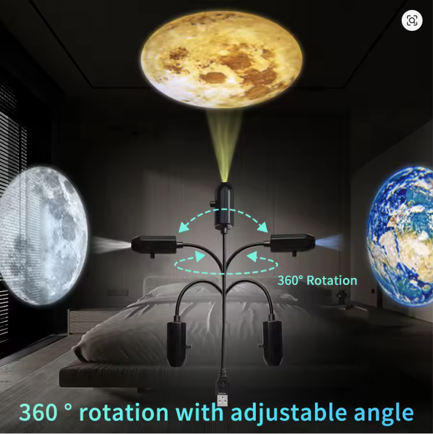 USB Plug Projection Lamp Planet/Halloween/Christmas Theme Replacement Lamp Strip Indoor Ceiling Decoration Projection Lamp