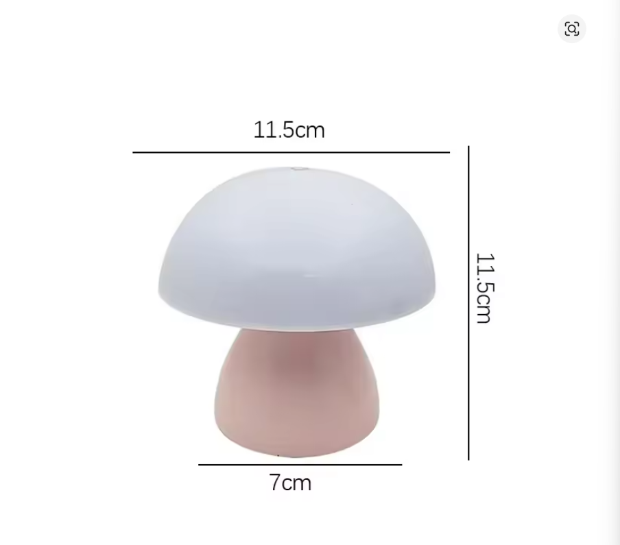 Mushroom LED Table Lamp Touch Dimming USB Charging Night Light for Bedroom/Desk/Coffee Bar Decorative Ambient Night Lighting