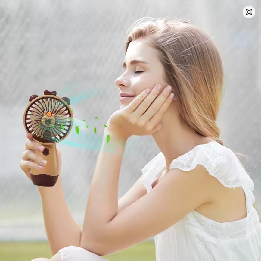 Kapibala Handheld Fan, Cute Cartoon Handheld Fan, USB Rechargeable Portable Fan, Convenient Handheld Cooling Companion