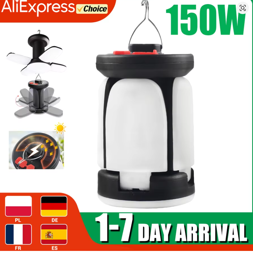 Solar charging tent lamp outdoor household waterproof camping lamp hanging lamp electric display night market stall lighting lamp