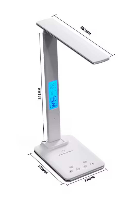 LED Desk Lamp with Wireless Charger and USB Plug in Port Bedside Night Light Touch Dimmable Eye-Caring for Gaming Reading Home